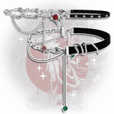 Star/Snake PU Chain Rhinestone Necklace