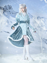 Ice Wonderland Plush Hem Bead Details Juliette Sleeves Dress