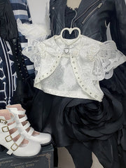 Butterfly Knight Roses Details Flutter Sleeves Gothic Bolero