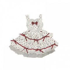 Detachable Heart Shaped Bodice Sweet Polka-dot Dress