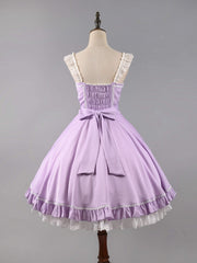 The Midsummer Milky Way Ruffle Design Bowknot Details Jumper Skirt