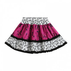 Y2K Elastic Waist Print Skirt