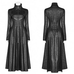 Dark Black Punk Long Coat