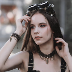 Steampunk Metal Retro Lace Gear Choker