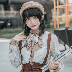 Steampunk Metal Gear Wings Star Rose Earrings