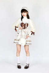 Cocoa Shortbread Woolen Sweet Overalls