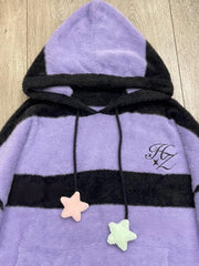 Yellow/Pink/Mint Green/White Star Design 6cm Clips