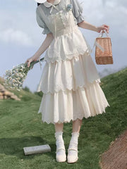 White Bead Detail Tie