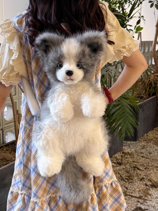 Realistic Dog Plush Backpack/Crossbody Bag