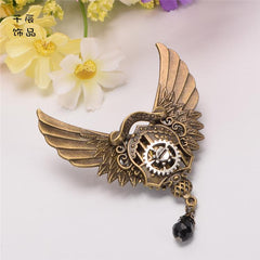 Steampunk Lolita Vintage Mechanical Wing Brooch