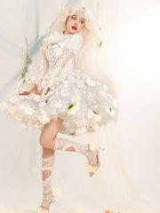 White&White- Harvest Spring 35cm/45cm Length Floral Petticoat