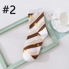 Starry Sky Striped Lolita Socks