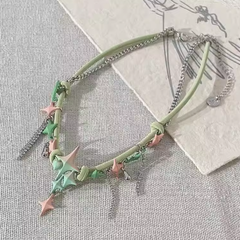 Y2K Star Decorated Tassel Choker 3 Color Options