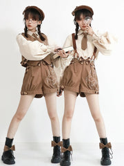 Detective Goose Ouji Fashion Overall Shorts / Waistcoat / Shirt Full Set