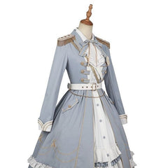 White Long-Sleeve Button-Up Blouse with Chest Pocket