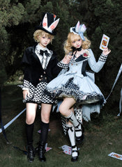 Clearance - Alice in Wonderland Vibes Black Bunny Ears Top Hat