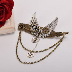 Steampunk Lolita Mechanical Gear Wing Brooch
