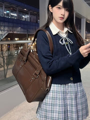 Brown JK Uniform Bag – 3 Ways to Wear: Crossbody, Shoulder, or Hand
