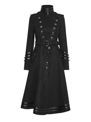 Black Women's Military Uniform Worsted Coat
