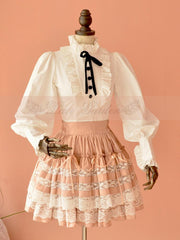 High Collar Vintage Blouse