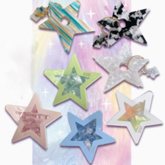 Y2K Star-shaped Claw Clip 10 Color Options