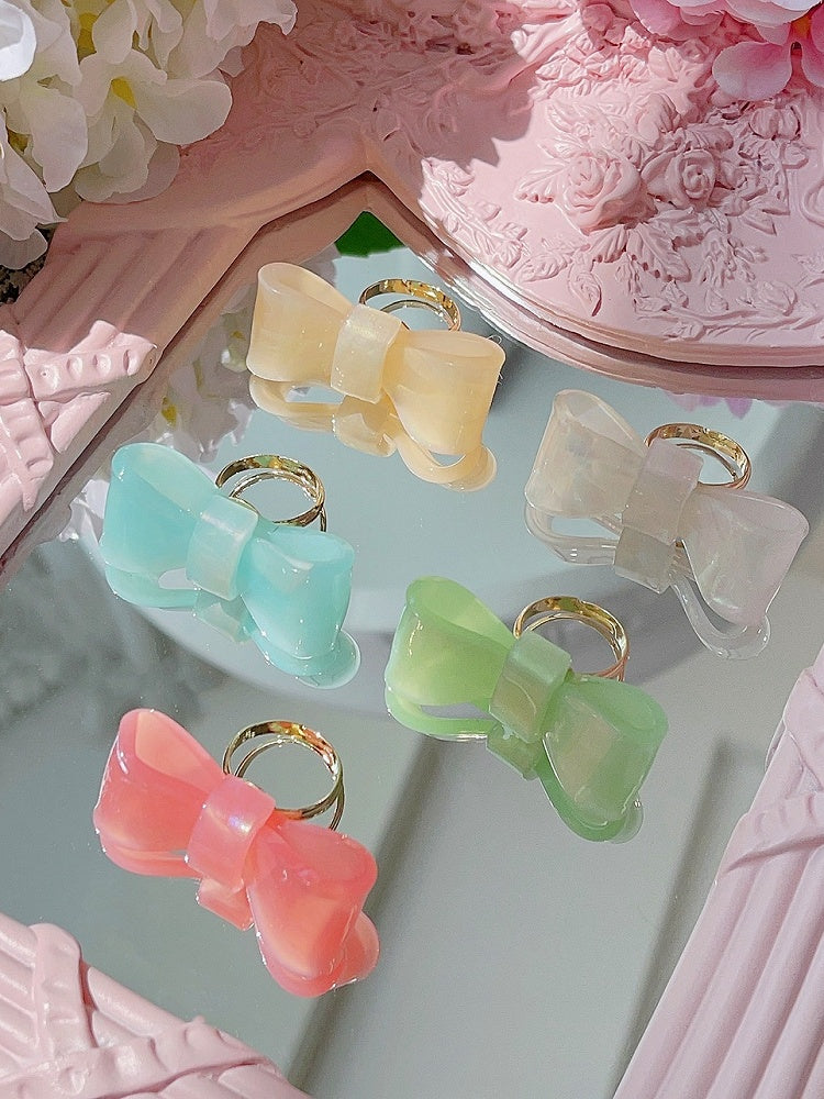 Yellow/White/Blue/Red/Green Bowknot Ring