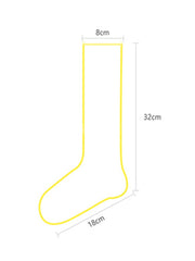 White/Creamy White/Light Gray Ruffled Cuffs Over Knee Stockings