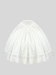 White Short / Long Version Gothic Lolita Skirt