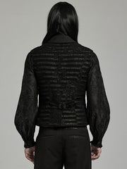 Striped Jacquard Goth Waistcoat