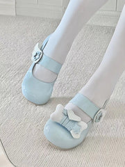 Tenshi Kaiwai Light Blue Lolita Star Wing Design Mary Jane Shoes