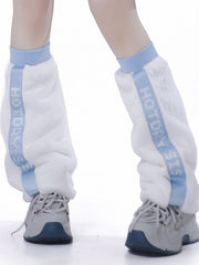 Tenshi Kaiwai White and Light Blue Leg Warmers