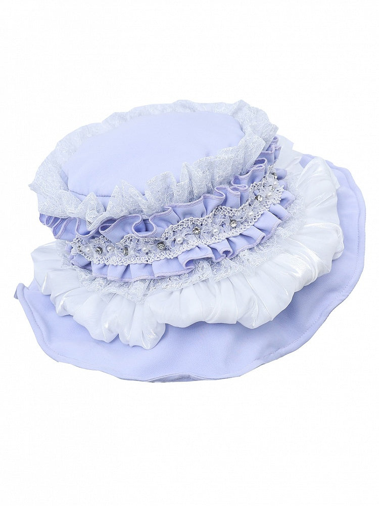 Sweet Lace and Beaded Elegant Summer Hat