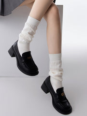 White/Black/Dark Gray Loose Cotton Socks
