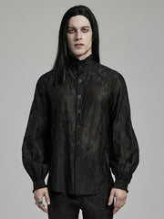 Goth Men's Embroidered Shirt