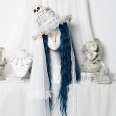 White Gothic Corpse Bride Cake-shaped Hat