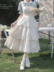 White Bead Detail Tie