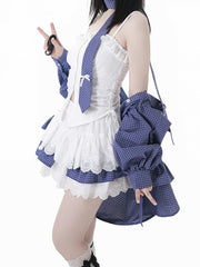 White Pointed Hem Zip-Up Cami Top with Side Drawstrings