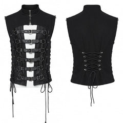 Black Men's Punk Personality Power Sense Vest