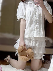 White Tiered Trim Bloomers