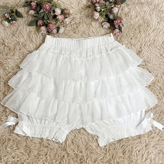 White Tiered Trim Bloomers