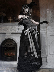 Victorian-Inspired Black Heart Corset – 16-Bone Silhouette Shaper