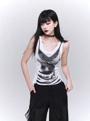 White/Black Glomorous Slim-fitting  Tank Top
