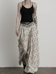 Urban Goth Black Slim-Fit Camisole Top with Beaded Decor