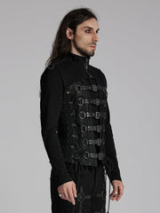 Black Men's Punk Personality Power Sense Vest