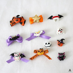 Halloween Purple / Orange Hairclip Set 3 Options