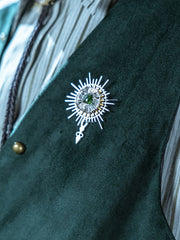 Steampunk Clock Hand Design Brooch