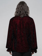 Men's Red Velvet Gothic Shirt