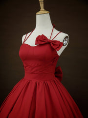 Simple and Elegant Little Black/Red Dress with Big Bow at Back Free Bow Hairclip