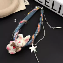 Y2K Bear/Bunny Decorated Choker 4 Options