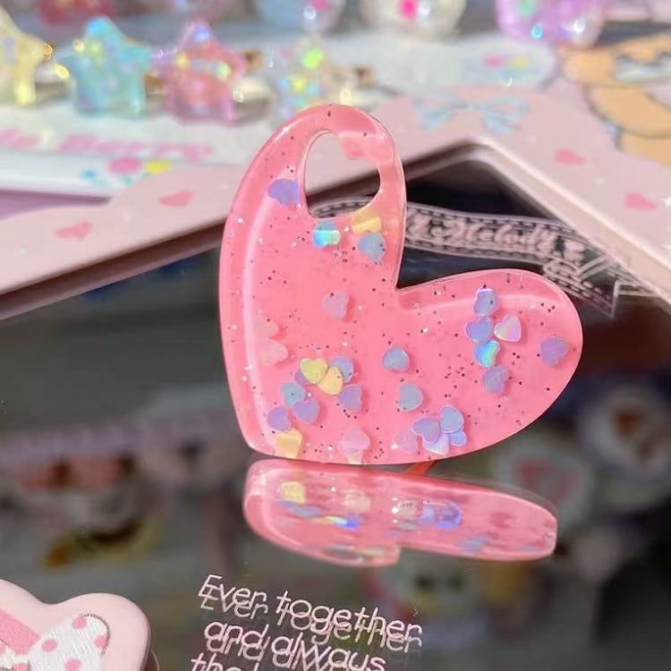 Pink Cutout Detail Heart Decorated Ring